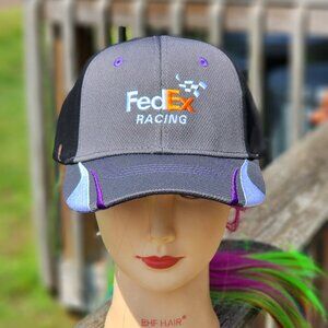 Black White Gray & Purple Fed Ex Racing Hat NEW no tags